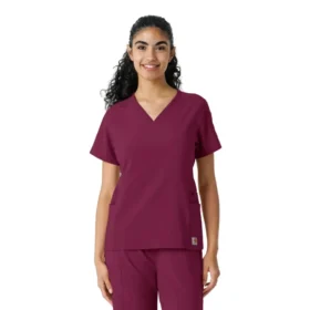 Kadın Force Cross-Flex Örme Panelli Scrub Üst