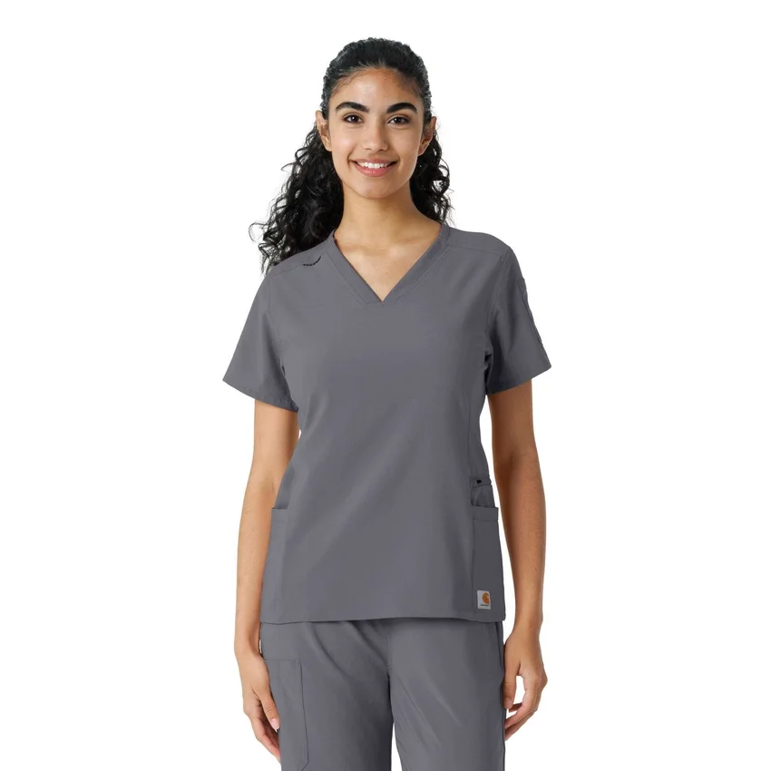 Kadın Force Cross-Flex Örme Panelli Scrub Üst