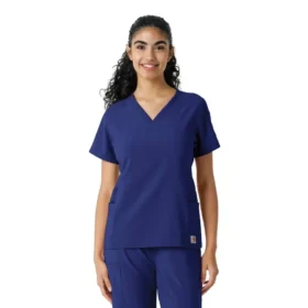 Kadın Force Cross-Flex Örme Panelli Scrub Üst