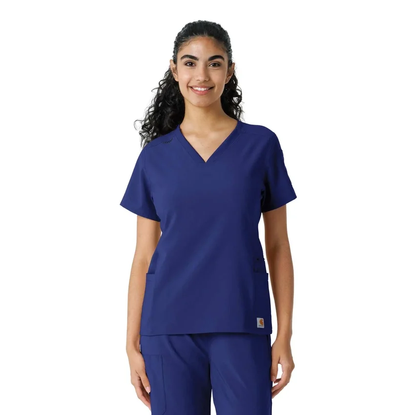Kadın Force Cross-Flex Örme Panelli Scrub Üst
