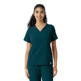 Kadın Force Cross-Flex Örme Panelli Scrub Üst