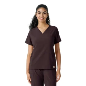 Kadın Force Cross-Flex Örme Panelli Scrub Üst