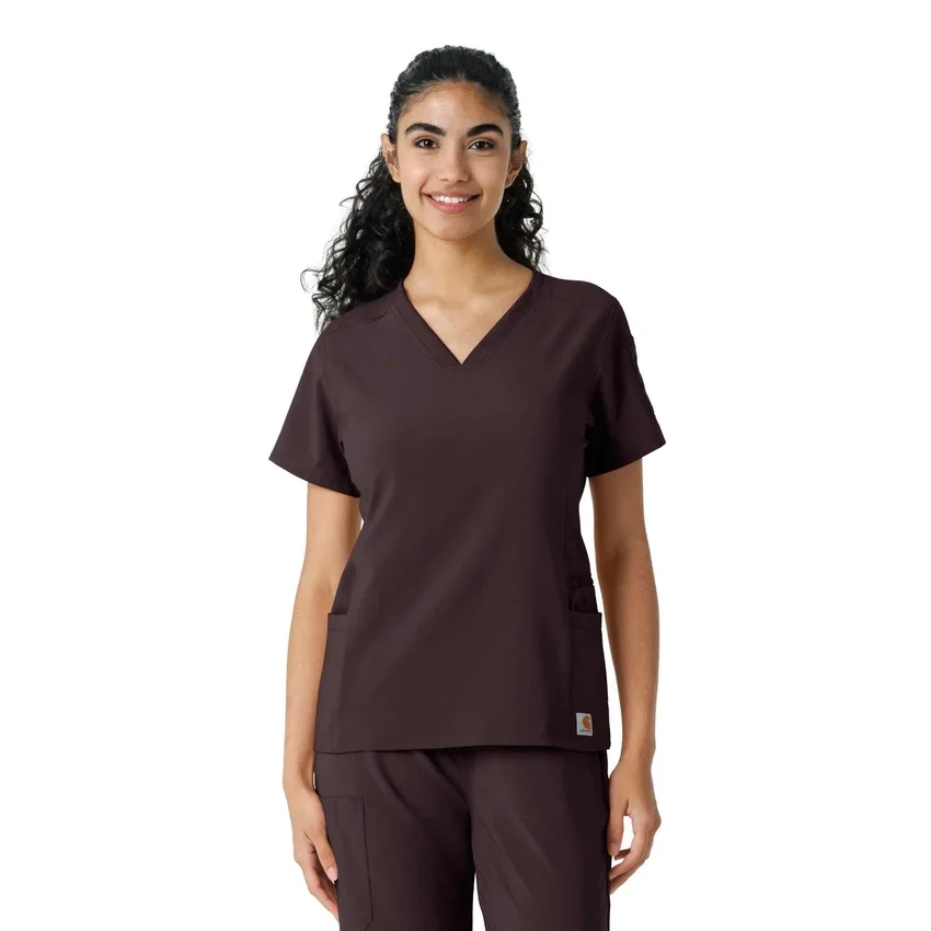Kadın Force Cross-Flex Örme Panelli Scrub Üst