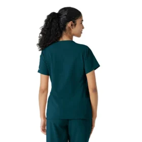 Kadın Force Cross-Flex Örme Panelli Scrub Üst