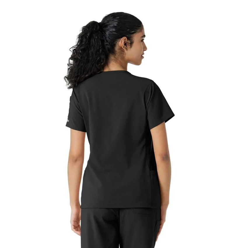 Kadın Force Cross-Flex Örme Panelli Scrub Üst