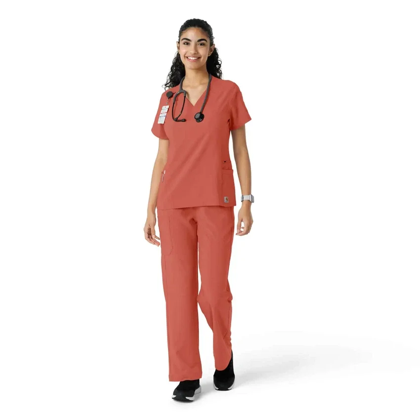 Kadın Force Cross-Flex Örme Panelli Scrub Üst