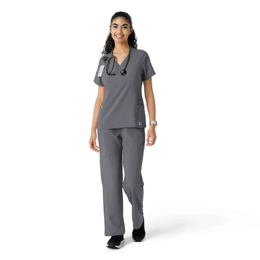 Kadın Force Cross-Flex Örme Panelli Scrub Üst