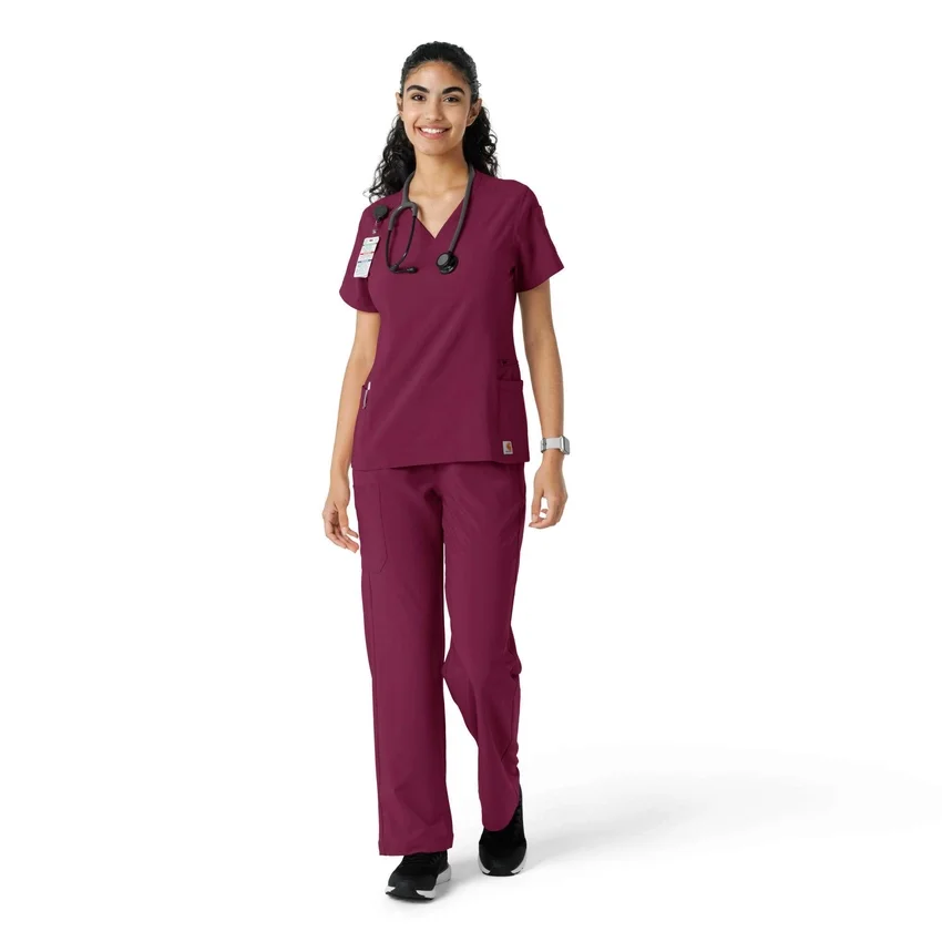 Kadın Force Cross-Flex Örme Panelli Scrub Üst