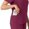 Kadın Force Cross-Flex Örme Panelli Scrub Üst