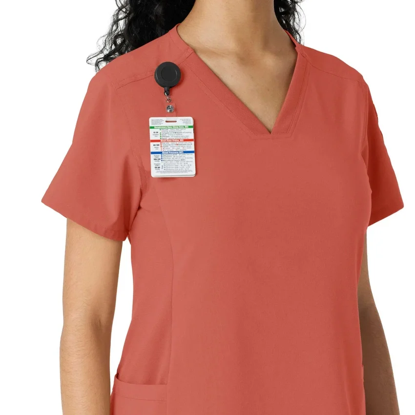 Kadın Force Cross-Flex Örme Panelli Scrub Üst