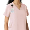 Kadın Force Cross-Flex Örme Panelli Scrub Üst