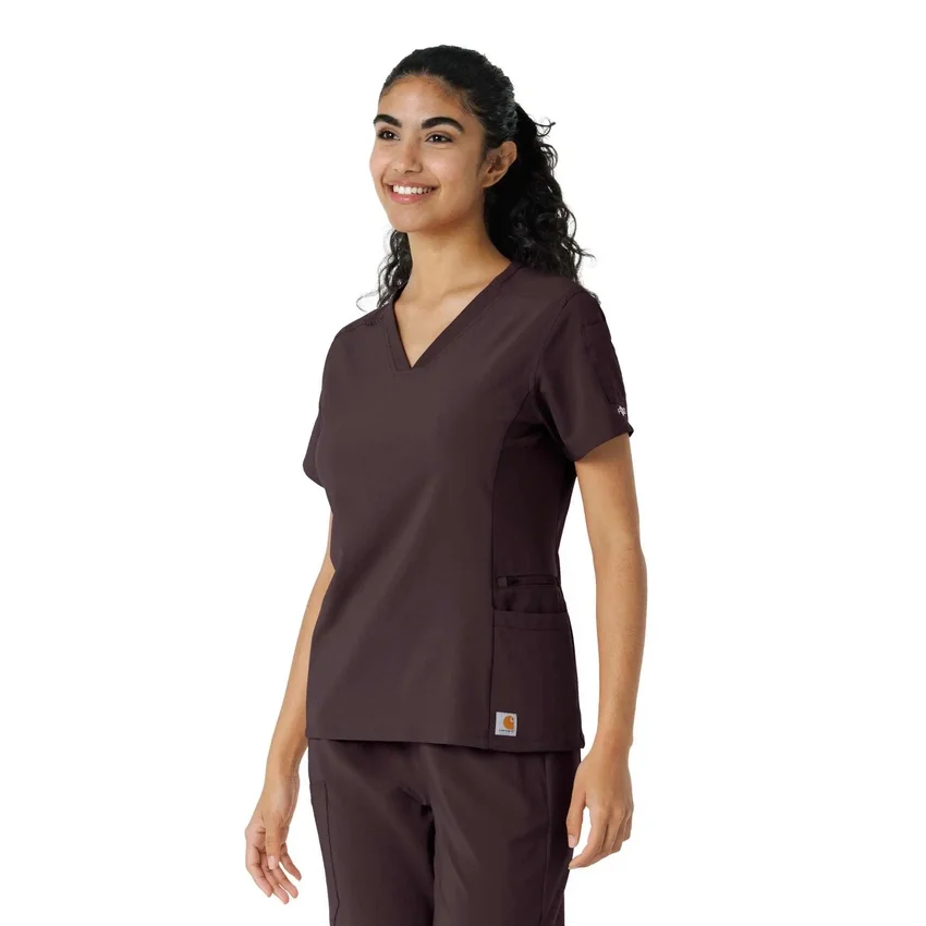 Kadın Force Cross-Flex Örme Panelli Scrub Üst