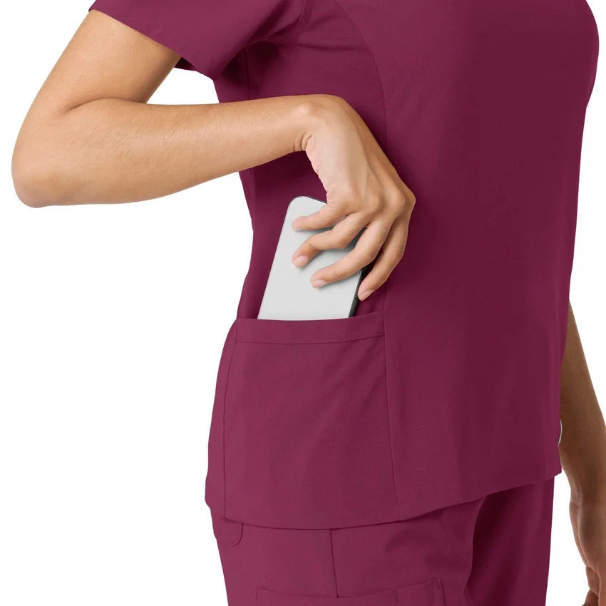 Kadın Force Cross-Flex Örme Panelli Scrub Üst