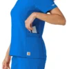 Kadın Force Cross-Flex Örme Panelli Scrub Üst