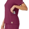 Kadın Force Cross-Flex Örme Panelli Scrub Üst
