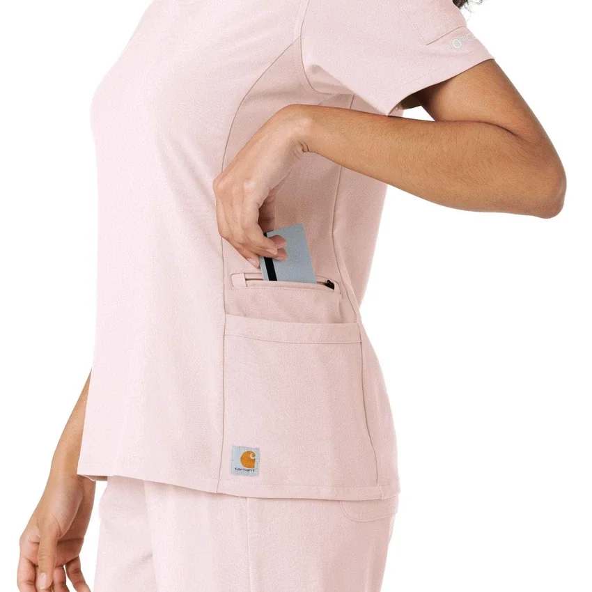 Kadın Force Cross-Flex Örme Panelli Scrub Üst