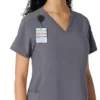 Kadın Force Cross-Flex Örme Panelli Scrub Üst