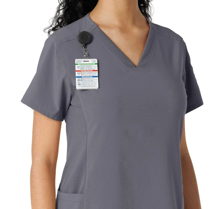 Kadın Force Cross-Flex Örme Panelli Scrub Üst
