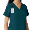 Kadın Force Cross-Flex Örme Panelli Scrub Üst