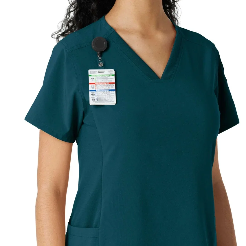 Kadın Force Cross-Flex Örme Panelli Scrub Üst