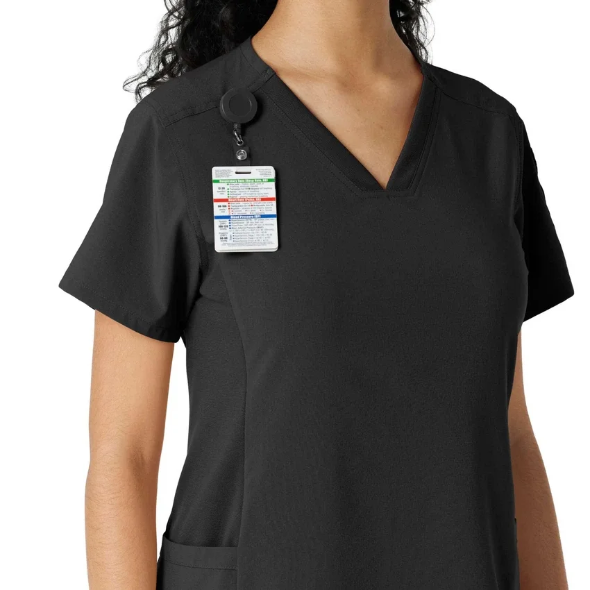 Kadın Force Cross-Flex Örme Panelli Scrub Üst