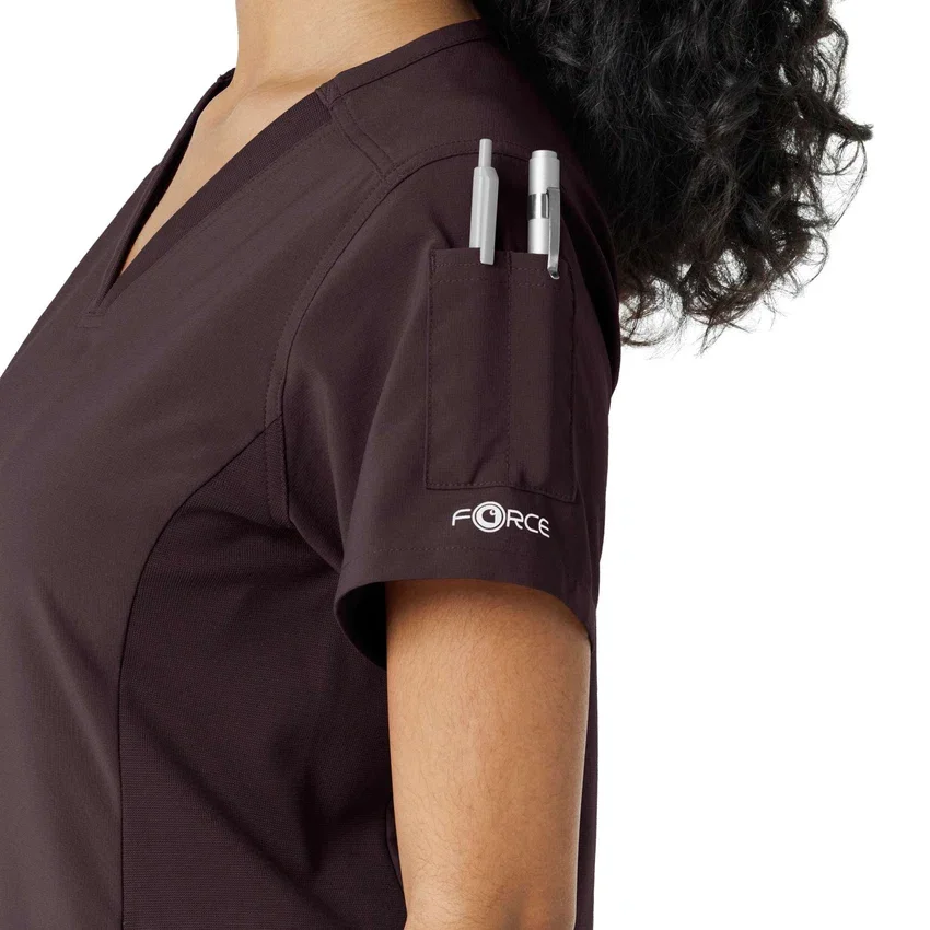 Kadın Force Cross-Flex Örme Panelli Scrub Üst