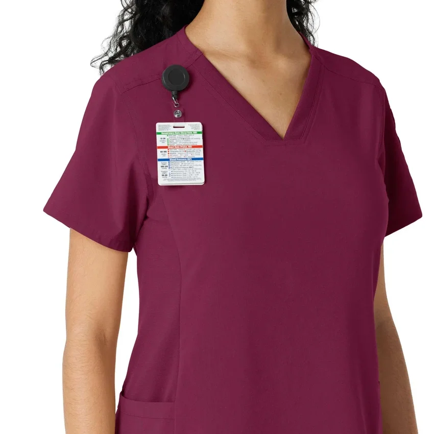 Kadın Force Cross-Flex Örme Panelli Scrub Üst