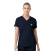 Kadın Force Cross-Flex Örme V Yaka Scrub Üst