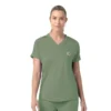 Kadın Force Cross-Flex Örme V Yaka Scrub Üst