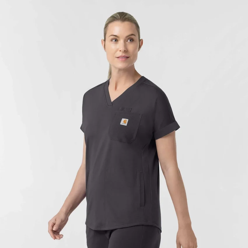 Kadın Force Cross-Flex Örme V Yaka Scrub Üst