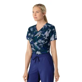 Kadın Force Tuck-In Scrub Desenli Üst