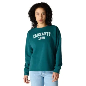 Kadın Geniş Kesim Orta Ağırlıkta carhartt 1889 Grafikli Bisiklet Yaka Sweatshirt