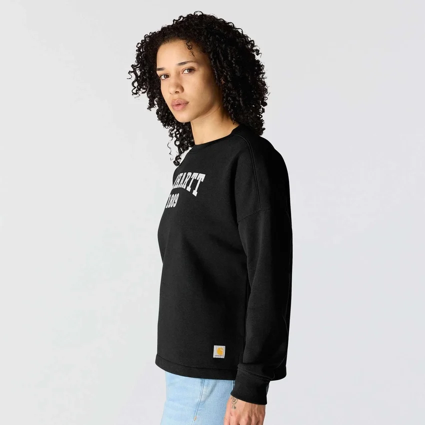 Kadın Geniş Kesim Orta Ağırlıkta carhartt 1889 Grafikli Bisiklet Yaka Sweatshirt