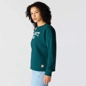 Kadın Geniş Kesim Orta Ağırlıkta carhartt 1889 Grafikli Bisiklet Yaka Sweatshirt