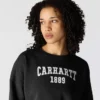 Kadın Geniş Kesim Orta Ağırlıkta carhartt 1889 Grafikli Bisiklet Yaka Sweatshirt