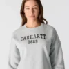 Kadın Geniş Kesim Orta Ağırlıkta carhartt 1889 Grafikli Bisiklet Yaka Sweatshirt