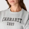 Kadın Geniş Kesim Orta Ağırlıkta carhartt 1889 Grafikli Bisiklet Yaka Sweatshirt