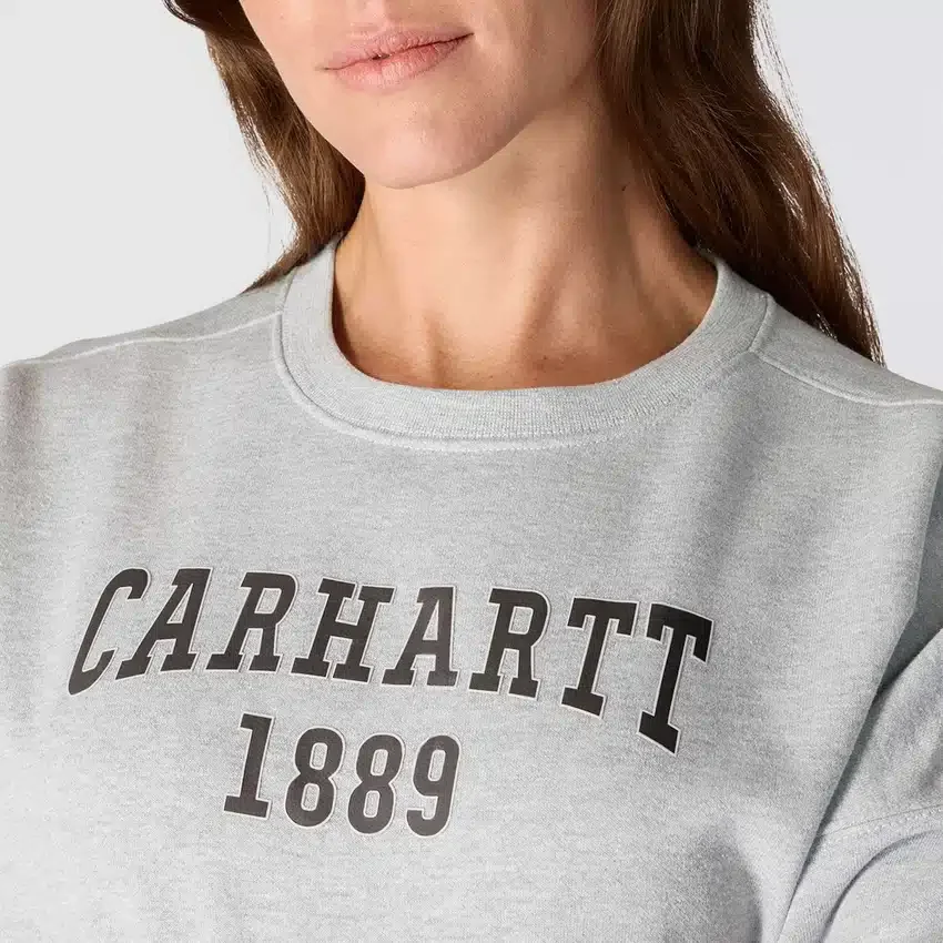 Kadın Geniş Kesim Orta Ağırlıkta carhartt 1889 Grafikli Bisiklet Yaka Sweatshirt