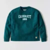Kadın Geniş Kesim Orta Ağırlıkta carhartt 1889 Grafikli Bisiklet Yaka Sweatshirt