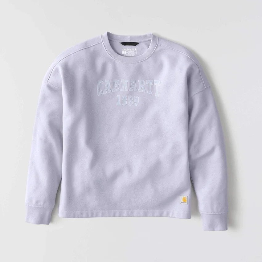 Kadın Geniş Kesim Orta Ağırlıkta carhartt 1889 Grafikli Bisiklet Yaka Sweatshirt