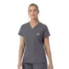 Kadın Rugged Flex Fld V Yaka Scrub Üst