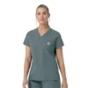 Kadın Rugged Flex Fld V Yaka Scrub Üst