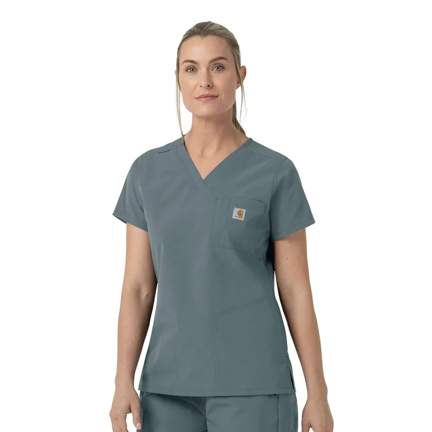 Kadın Rugged Flex Fld V Yaka Scrub Üst