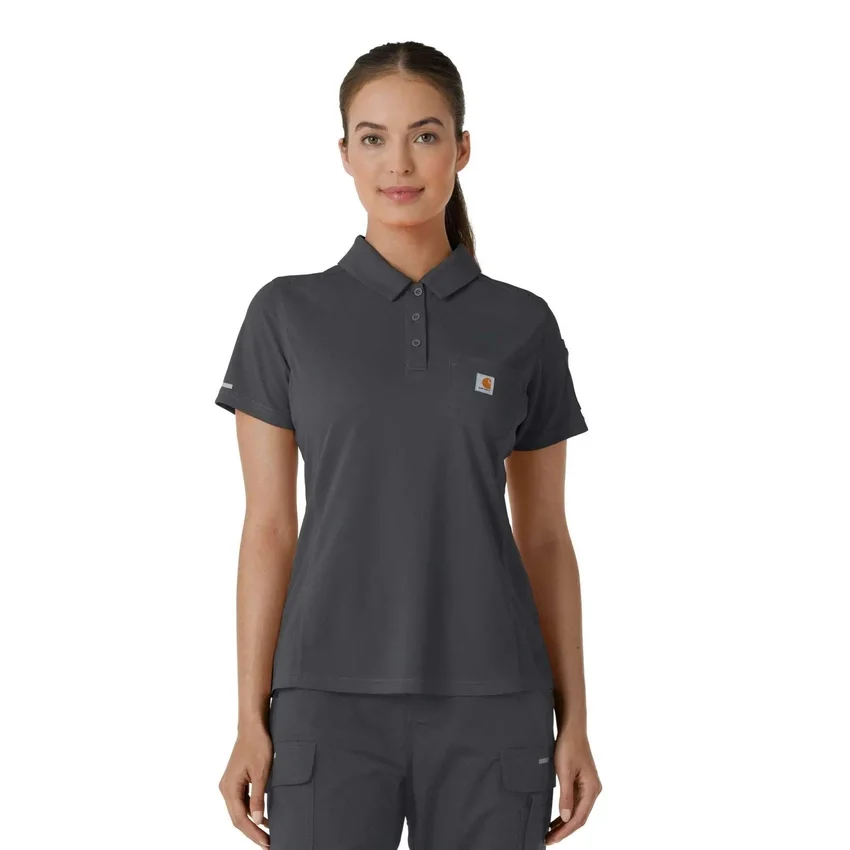 Kadın Rugged Flex® Rscu Hafif Kısa Kolluklu Polo Scrub Üst