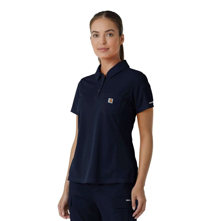 Kadın Rugged Flex® Rscu Hafif Kısa Kolluklu Polo Scrub Üst