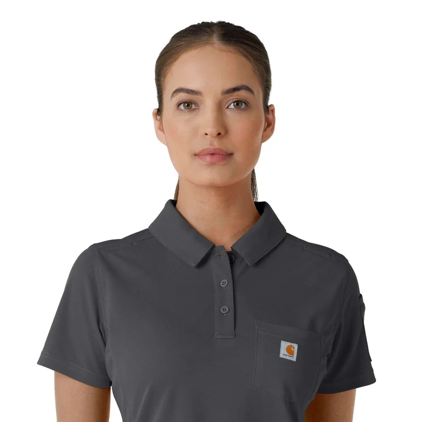 Kadın Rugged Flex® Rscu Hafif Kısa Kolluklu Polo Scrub Üst