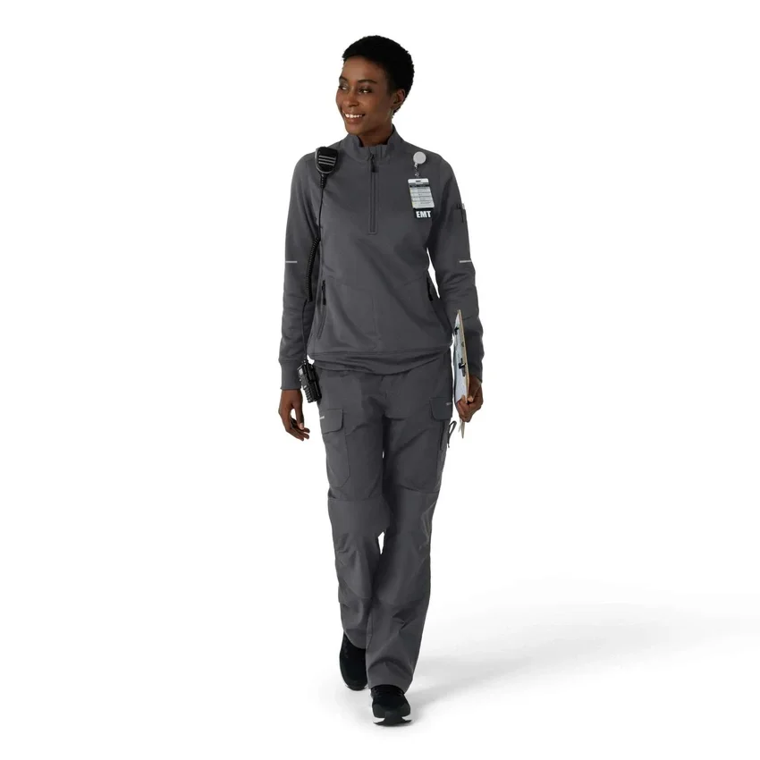 Kadın Rugged Flex® Rscu Scrub Yarım Fermuarlı