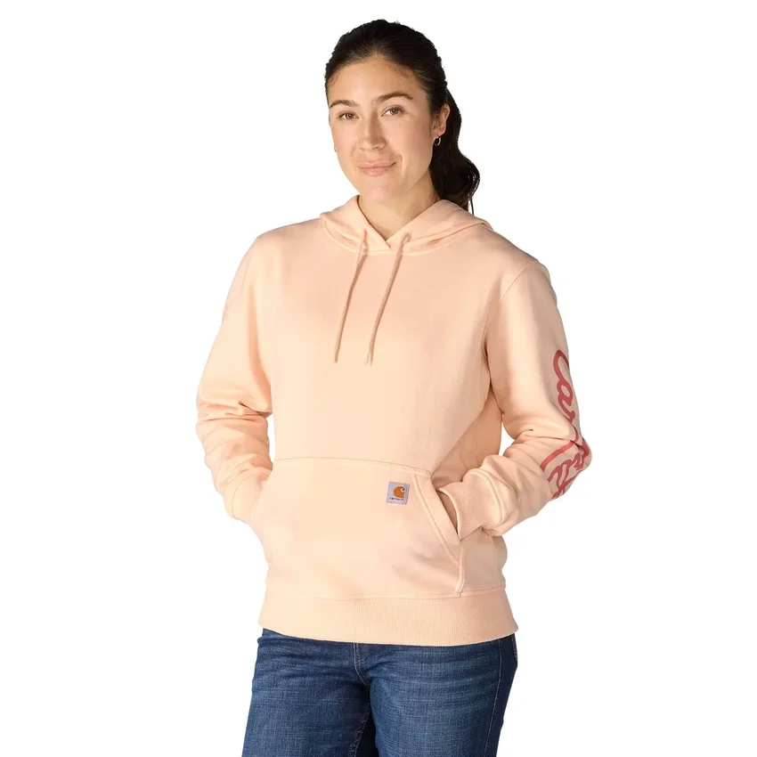 Kadın Sawyer Script Logo Kolluklu Kapüşonlu Sweatshirt