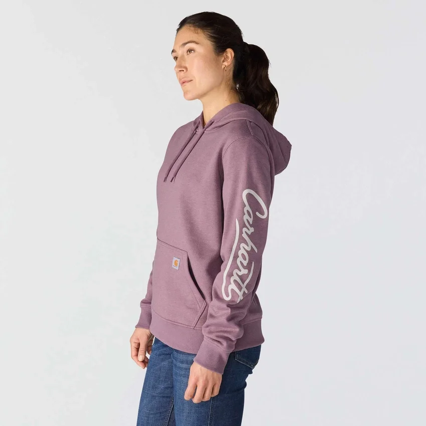 Kadın Sawyer Script Logo Kolluklu Kapüşonlu Sweatshirt