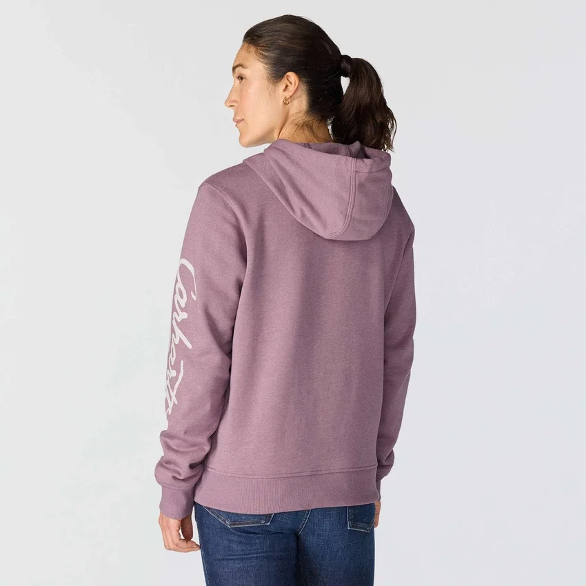 Kadın Sawyer Script Logo Kolluklu Kapüşonlu Sweatshirt